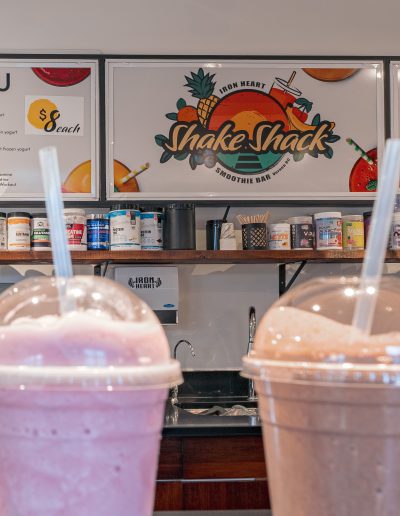 IRONHEART Shakes on counter for pickup with signs 11